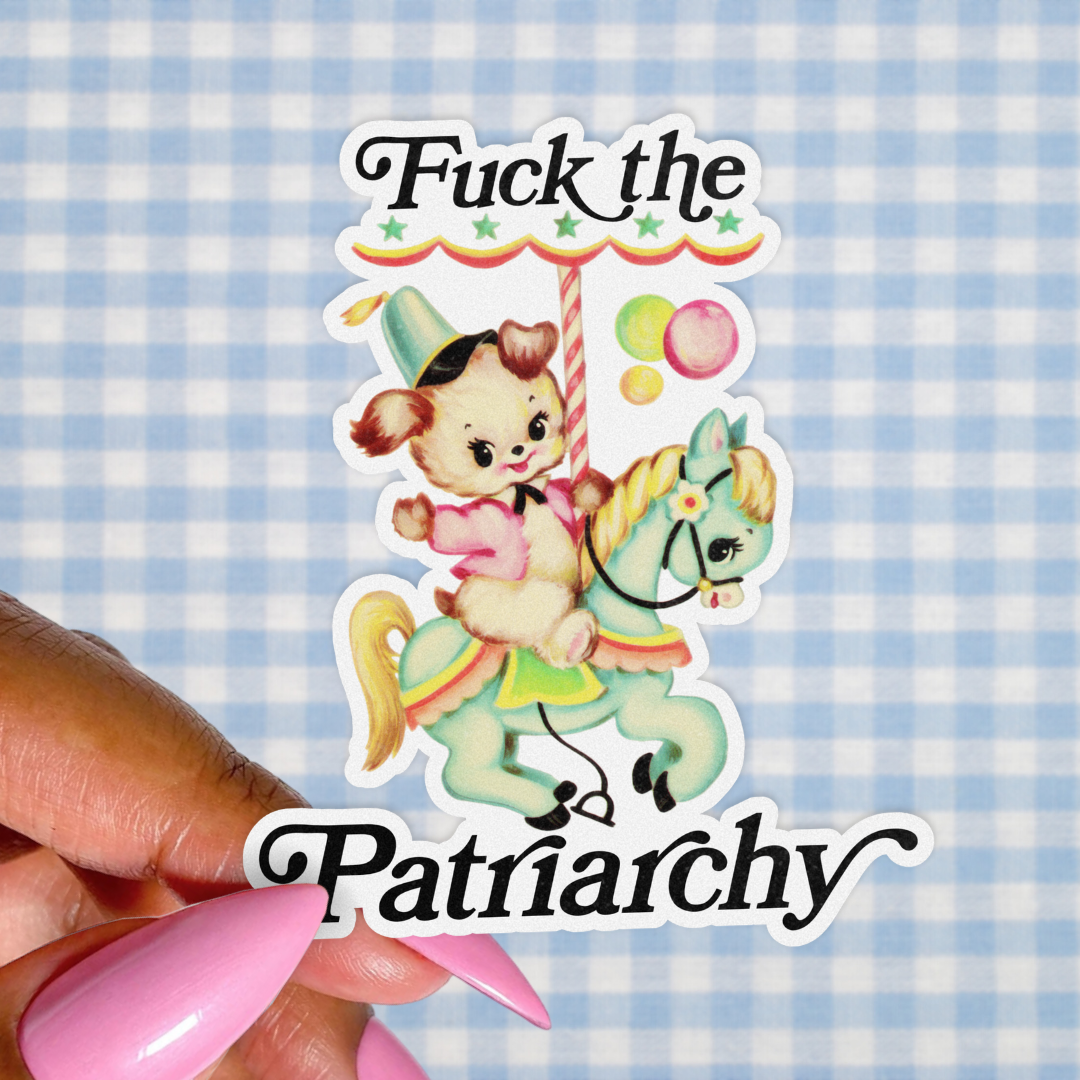 Pretty Toxic Stickers - Vente Autocollant - Autocollant kitsch rétro, Fuck the Patriarchy, Funny Feminist1