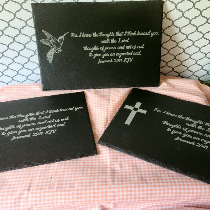 Engraved Slate Memorial Stones for wholesale by Flippin Crazy Crafts