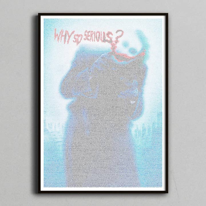 Varför så allvarlig? The Dark Knight - Manus Konst Print - för wholesale av Robotic Ewe