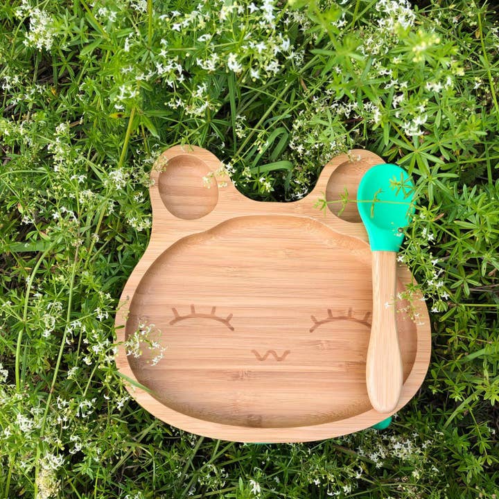 Summerville organic - Wholesale Dinnerware Set - Kids & Baby - Kids Bamboo Tableware Rabbit Green1