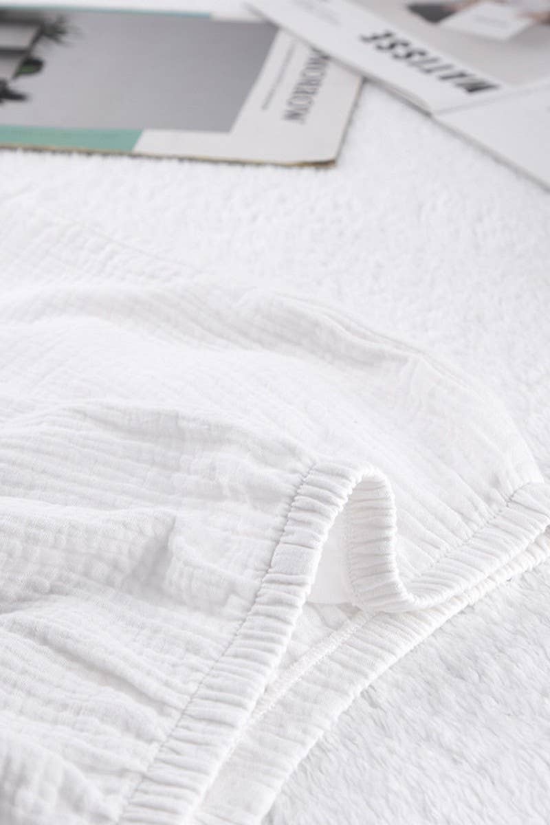 White CWSPJ0050_SOLID COLOR COTTON HALTER  SHORTS PAJAMA SET for wholesale on Faire11