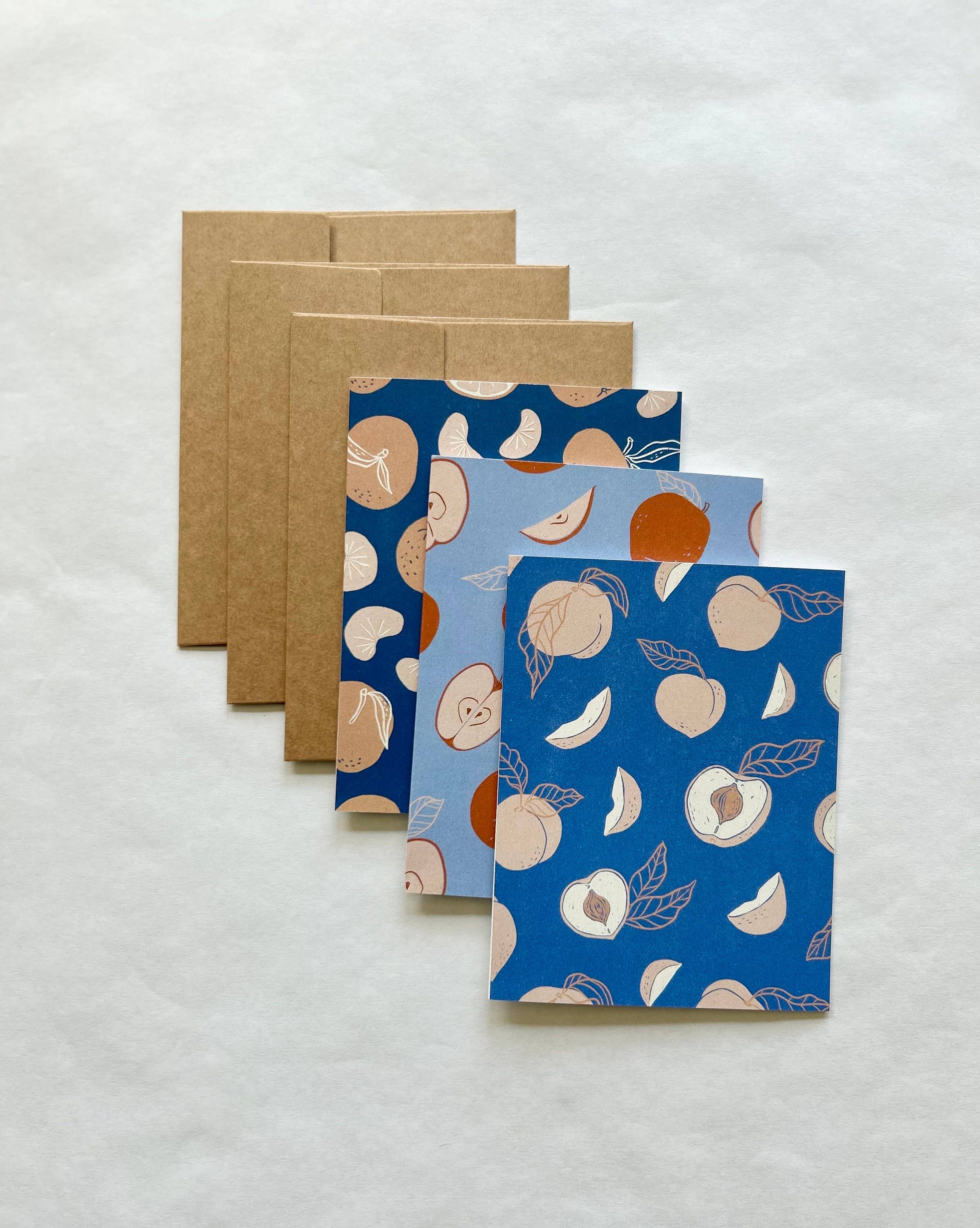 Chelsea Calkins Design - Venta al por mayor Conjunto de papelería y tarjetas - Juego de Tarjetas Variadas de Puesto de Frutas - 8 Tarjetas con Sobres6