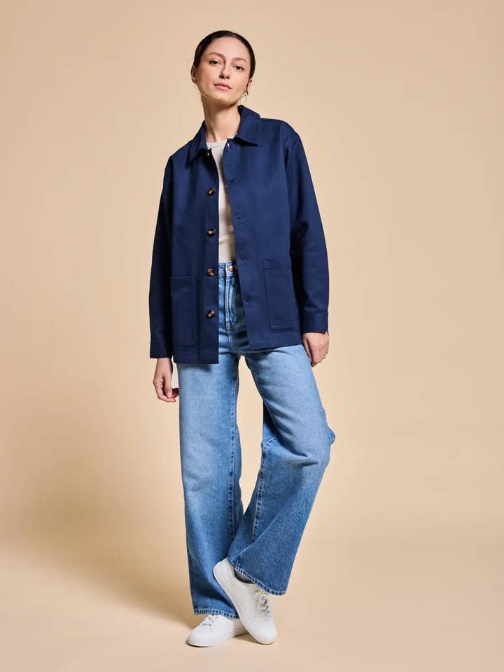 Marcel Navy mixed jacket for wholesale by Hindbag