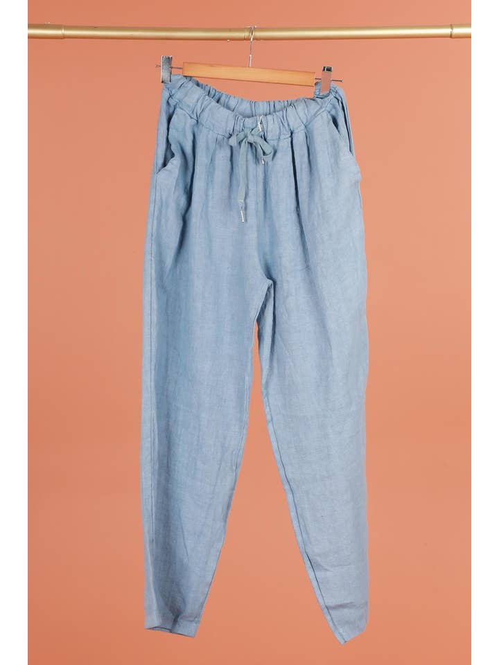 LINEN & COTTON HOUSE - Wholesale Pants - Women's - 12186 PLUS SIZE 100% LINEN
