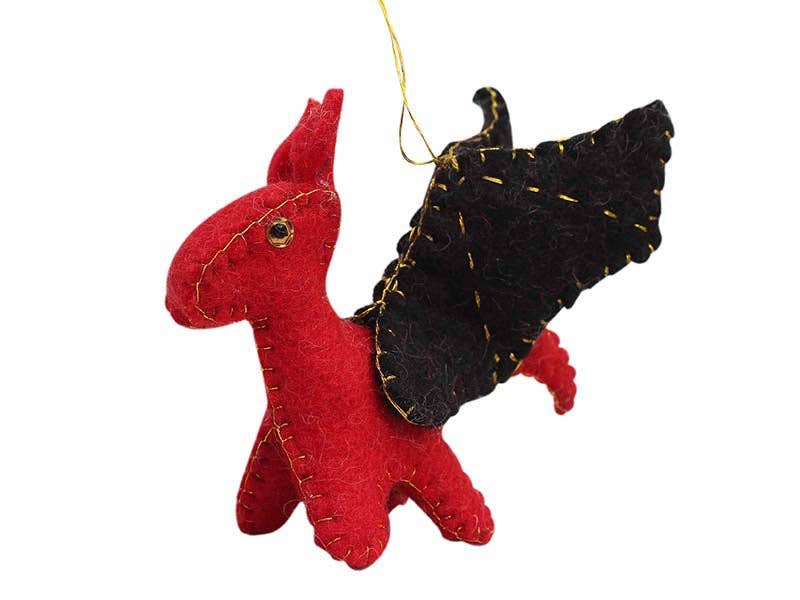 Global Groove Life - Wholesale Ornament - Red and Black Flying Dragon Ornament0