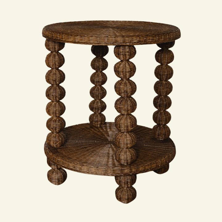 Round Bobbin Side Table for wholesale by Hastshilp