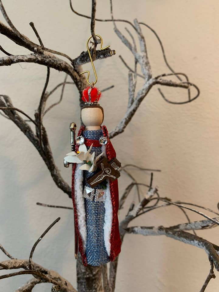 St. Casimir of Poland Wooden Doll Ornament for wholesale by Our Saint Family