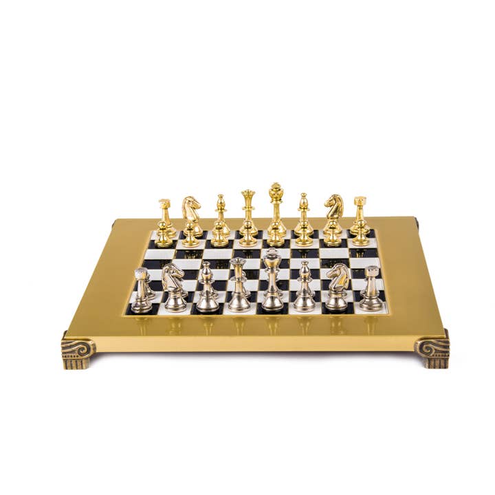 Cardshouse - Wholesale Board Game - Classic Metal Staunton Chess Set 28X28Cm With Chessboard1