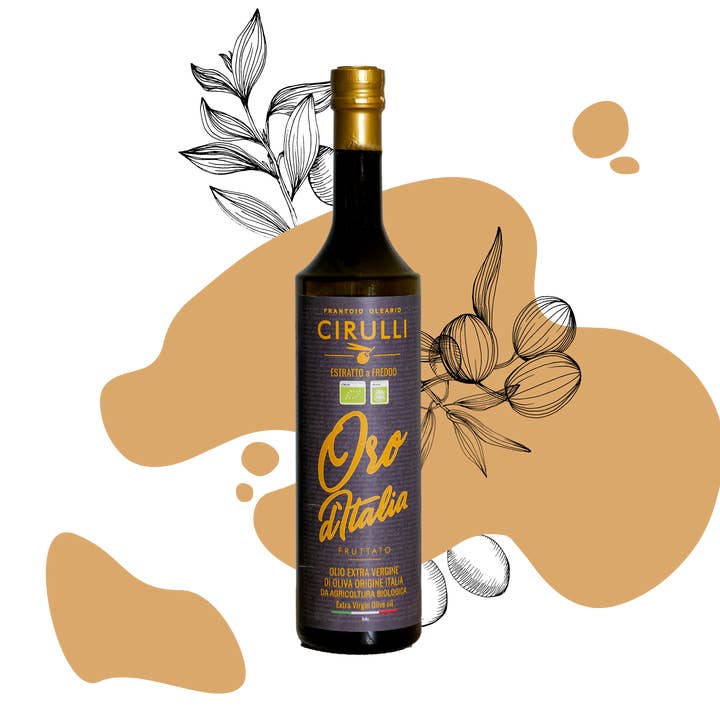 1 Bottiglia di olio extravergine Biologico • 250ml per la vendita all'ingrosso da parte di Olio Cirulli
