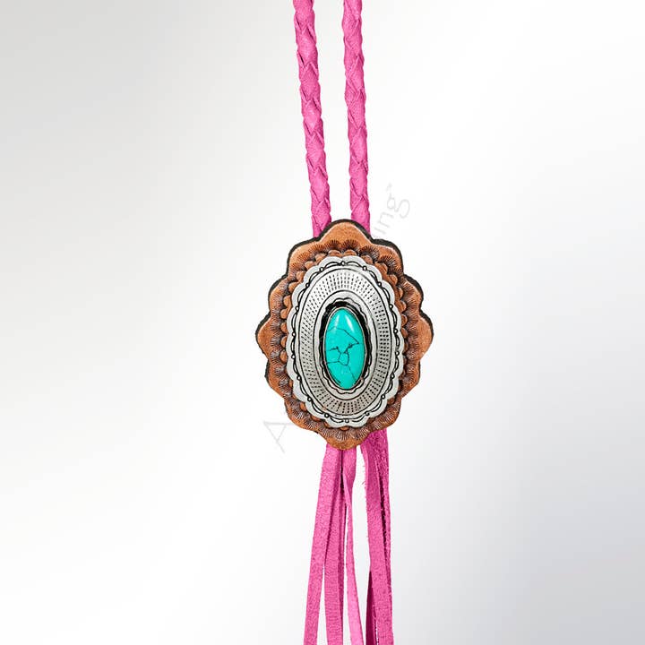 LC-ADJW106E Pink Braided Western Jewelry Necklace with Turquoise Stone & Two-Tone Scalloped Concho and other Purchase Wholesale silver statement necklaces. Free Returns & Net 60 Terms on Faire trending on Faire.