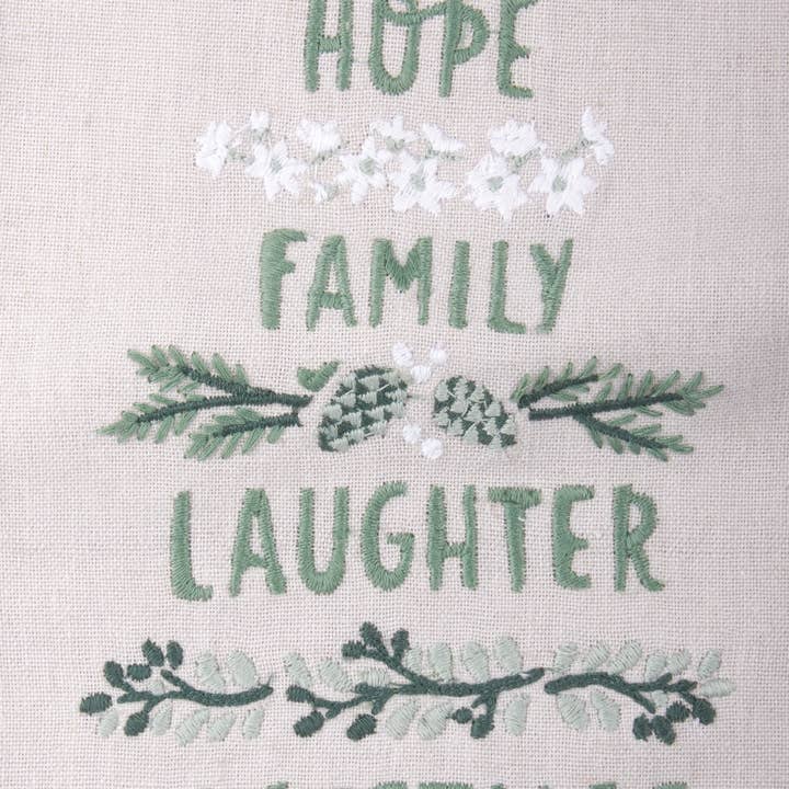 Primitives by Kathy - Wholesale Tea Towel - Family Laughter Christmas Kitchen Towel3