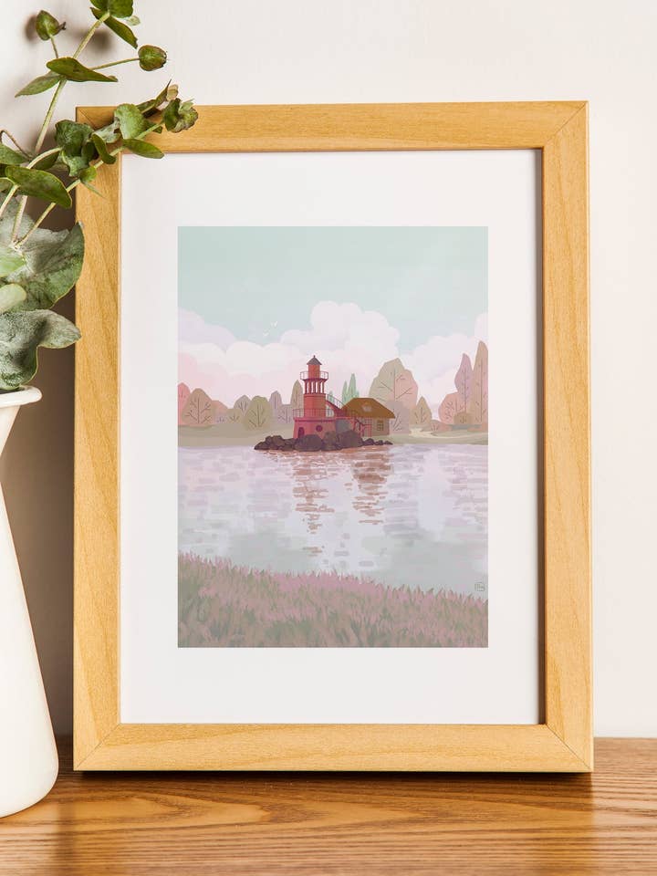 Lighthouse Print for wholesale by Ting Draws