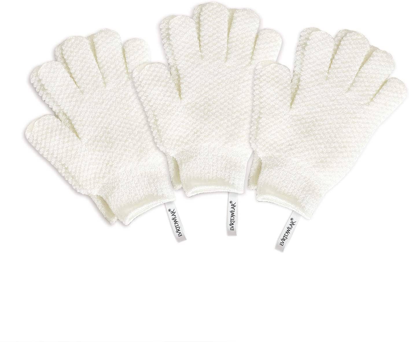 EvridWear - Wholesale Exfoliating Gloves/Mitts - Evridwear Exfoliating Bath Gloves for Shower Spa, Full Finger, Pink Series4