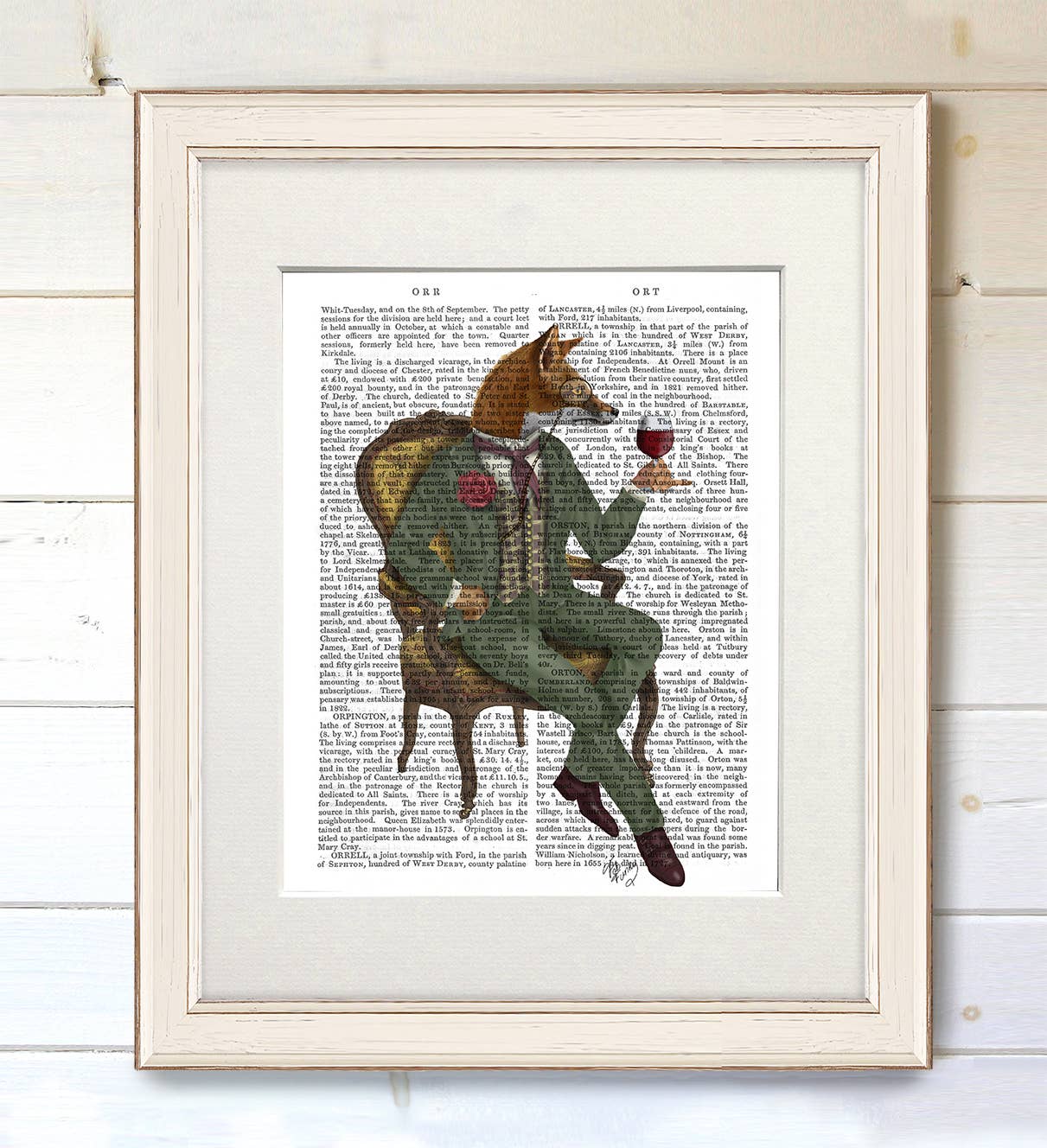 FabFunky Ltd - Wholesale Art Print - Wine Taster Fox Full Book Print / Art Print / Wall Art1