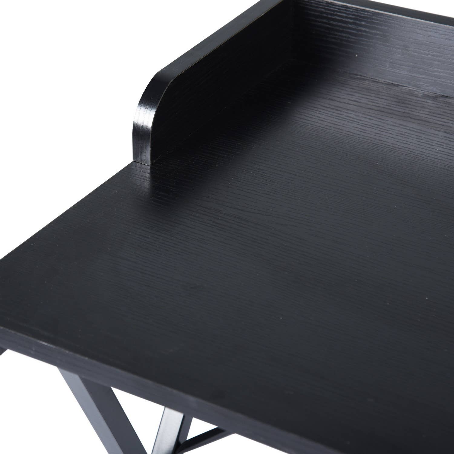 HomeRoots - Wholesale Desk Drawer - 39" Black Wood and Metal X-Shape Computer Desk4