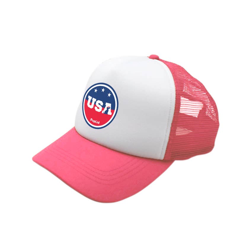 PupLid – wholesale Hatt - Hund – USA Stars Design l Truckerhatt för hundar5