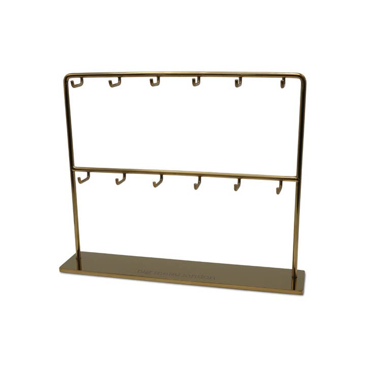 BRONZE Tall Metal Earring Display With Hooks for wholesale on Faire