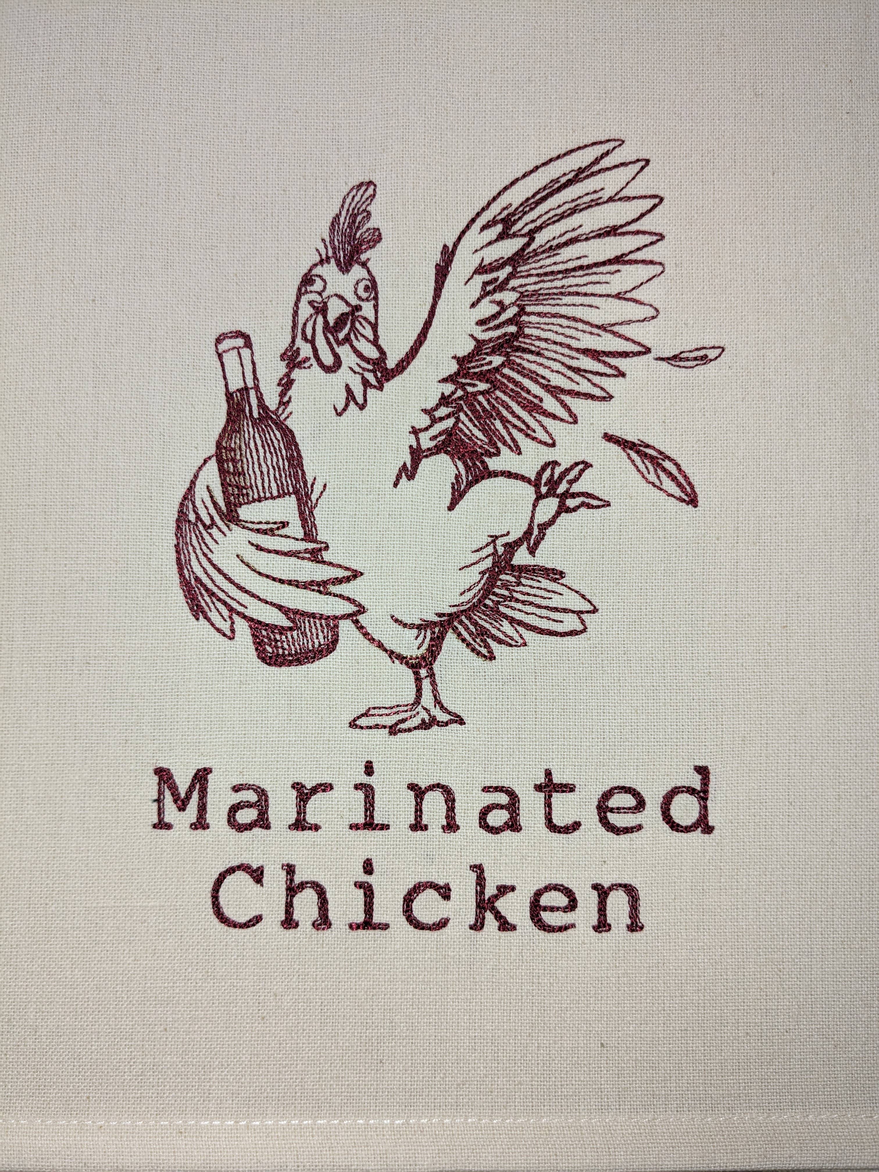 Red Mitten – wholesale Tea towel – Marinated Chicken tea towel0