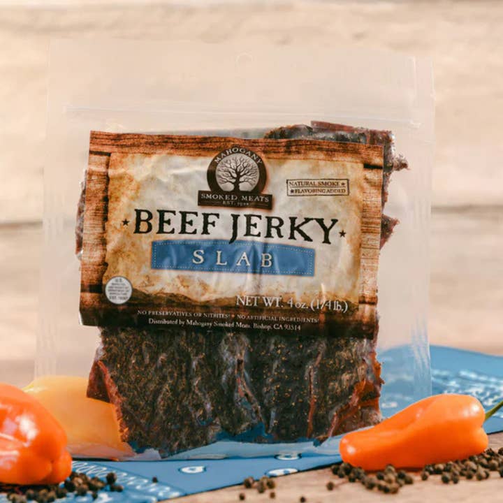 Slab Beef Jerky - All-Natural, Peppery, 4oz for wholesale by Mahogany Smoked Meats
