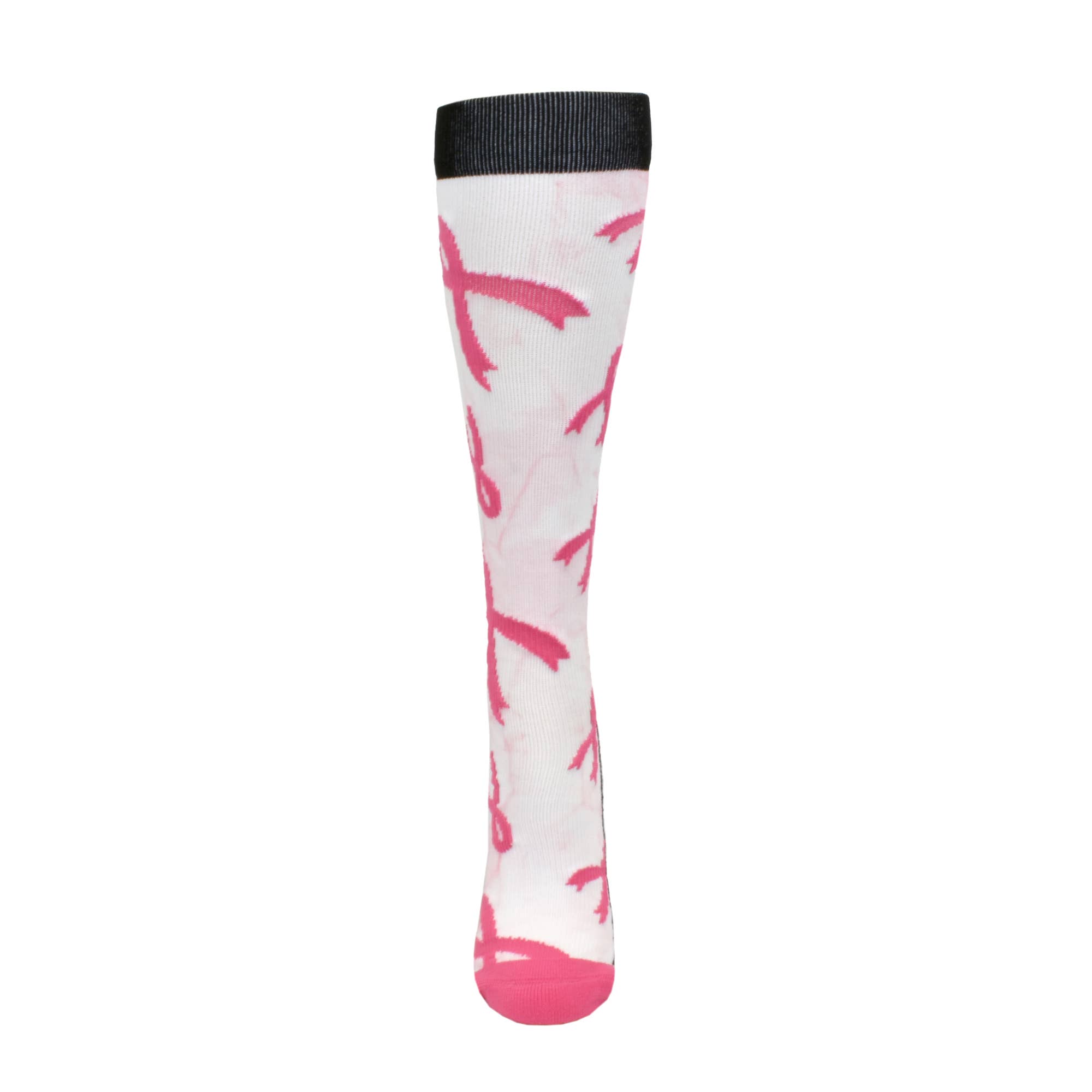Think Medical Wholesale - Wholesale Socks - Women's - Tie-Dye Premium Compression Pink Ribbon Socks1