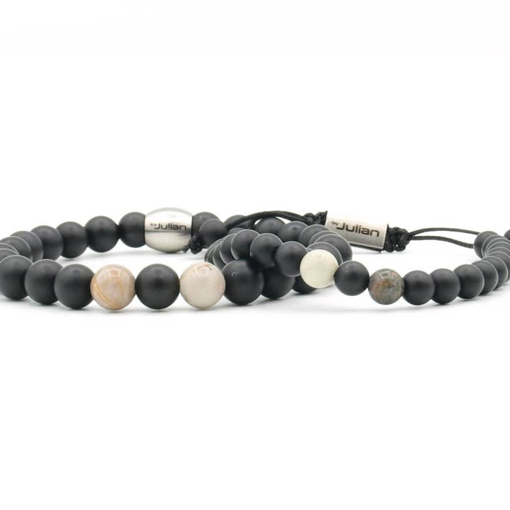 Father and son bracelet set Picasso Jasper for wholesale by by julian