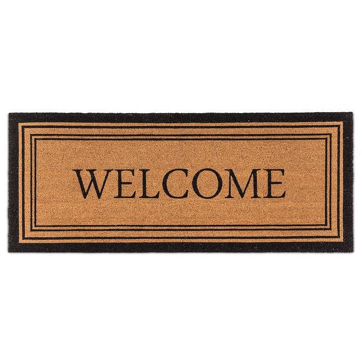 Felpudo Largo de Bienvenida con Borde-23x57"L para venta al por mayor de Abbott