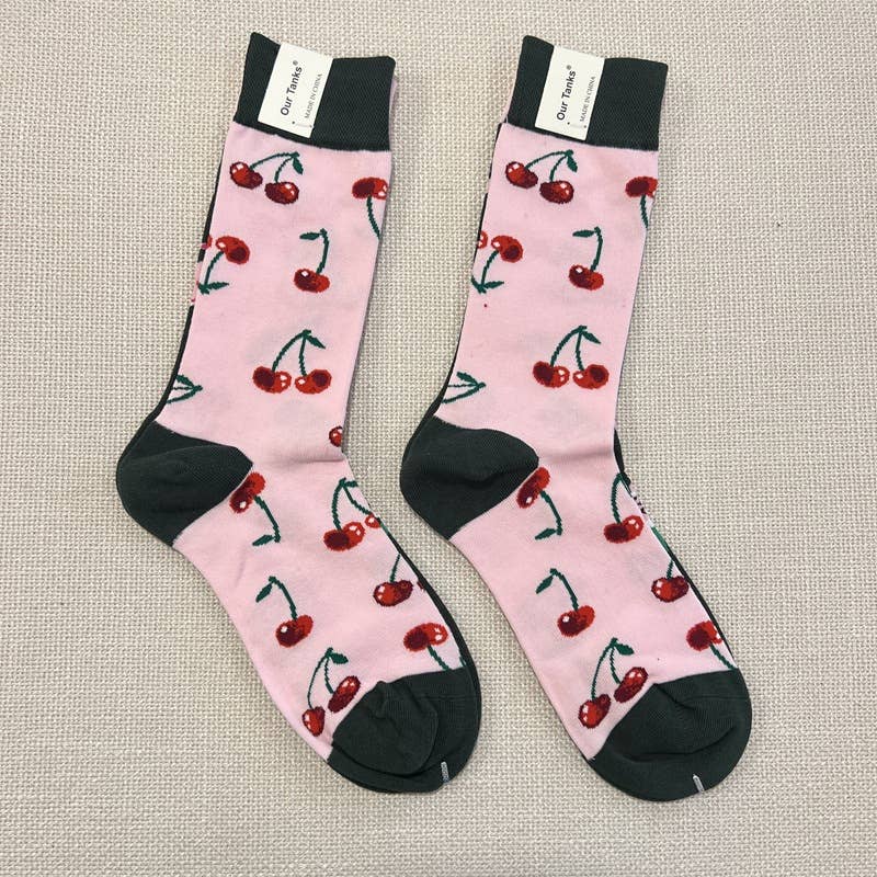 Tourtiwi - Wholesale Socks - Women's - AB Version Cartoon Animal & Fruit Pattern Crew Socks17