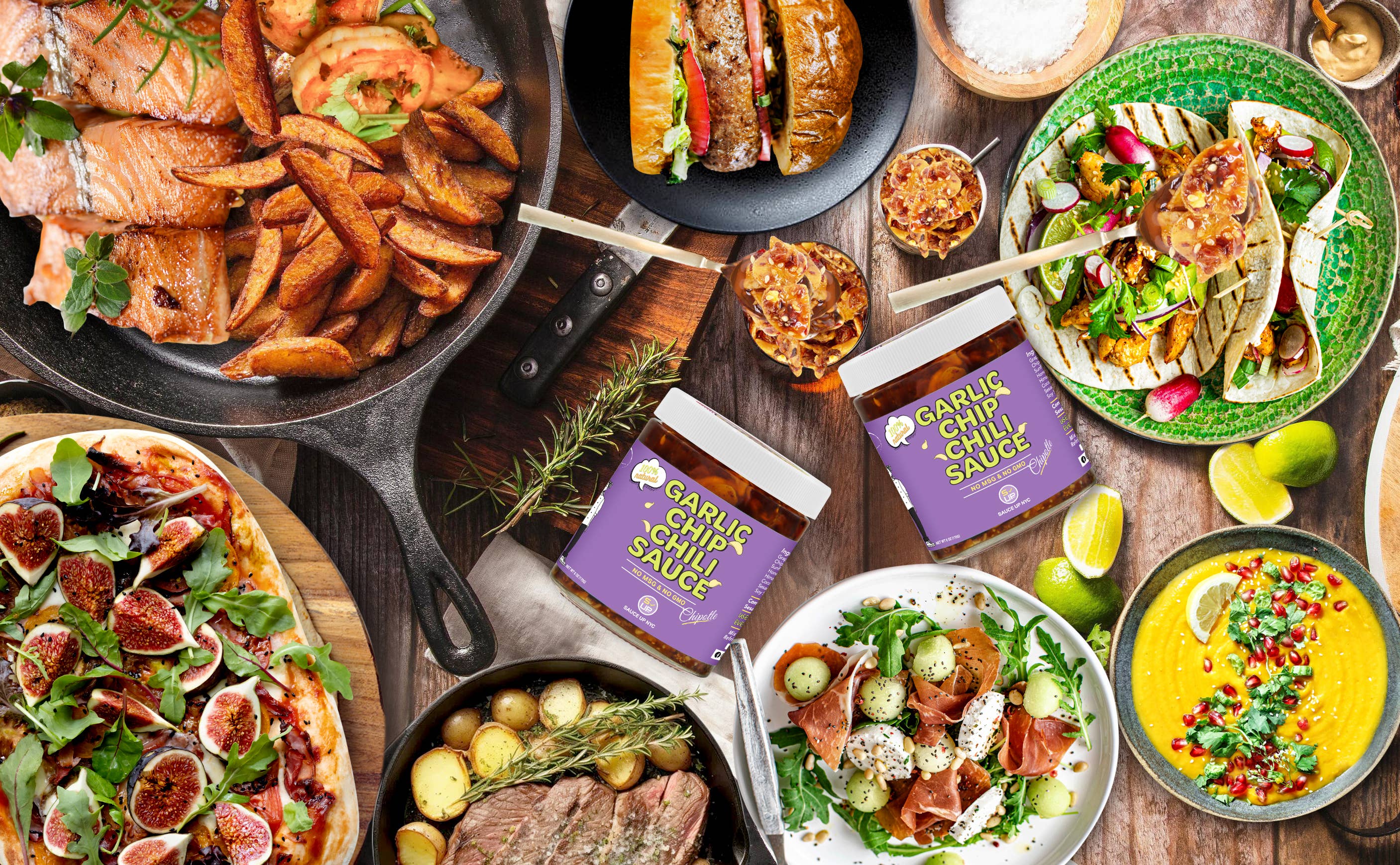 SAUCE UP NEW YORK - Wholesale Sauce - 100% All-Natural Garlic Chip Chili Sauce - Topping! Chipotle1