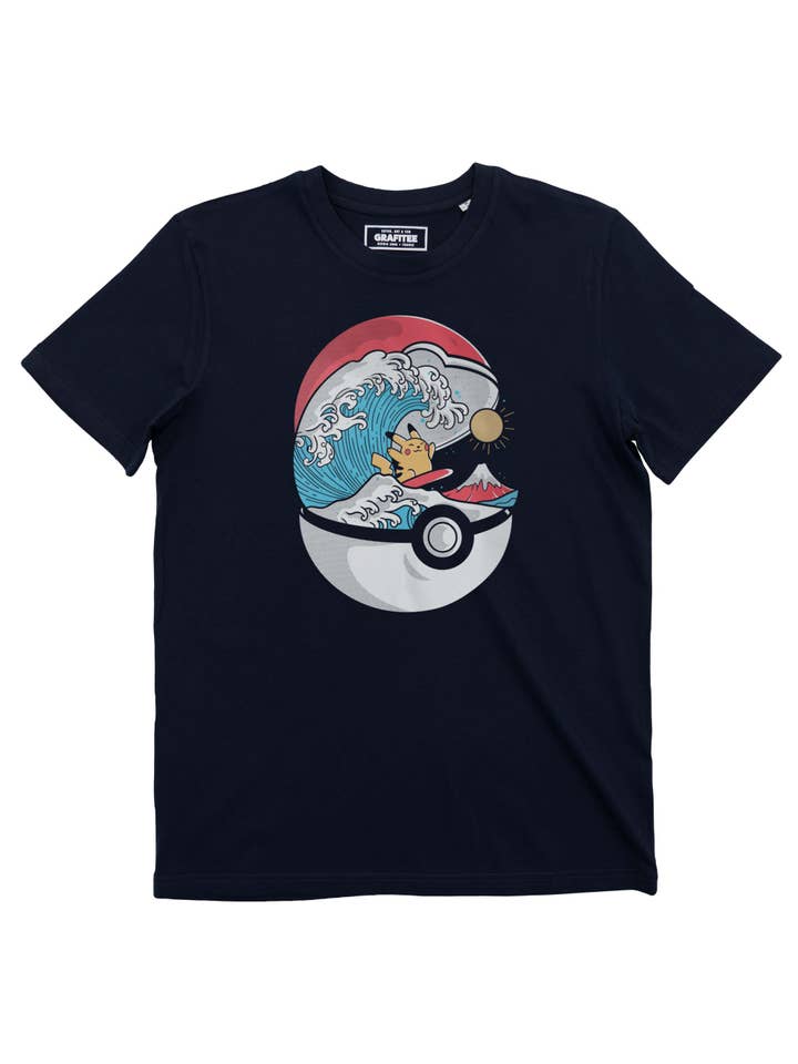 Armada Camiseta Pokemon Wave - Camiseta linda de Pikachu de venta al por mayor en Faire