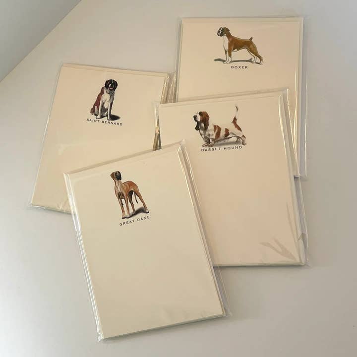 Fable & Sage - Wholesale Stationery/Notecard Set - Dog Note Cards | Whippet | Set of 6 1