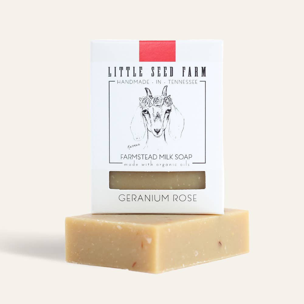 Little Seed Farm - Wholesale Bar Soap - Geranium Rose Bar Soap - Balancing & Cleansing