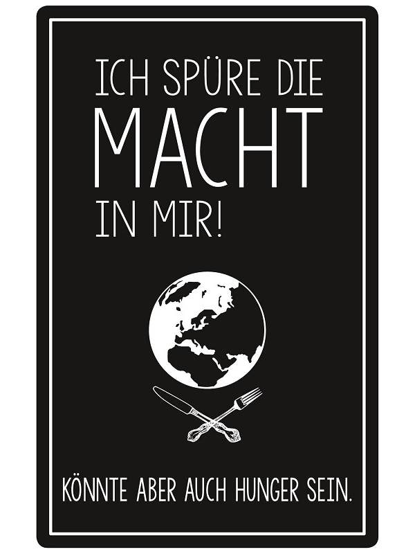 Targa decorativa «They feel the power in me...» per la vendita all'ingrosso da parte di Gespänsterwald