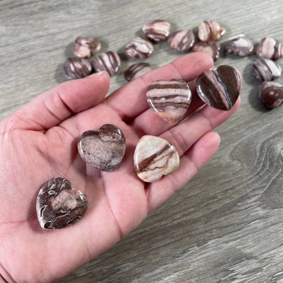 Keystone Crystals - Wholesale Spiritual Stone/Crystal - Gemstone Flat Heart Carvings 1-Inch  – Bulk Crystal Hearts32