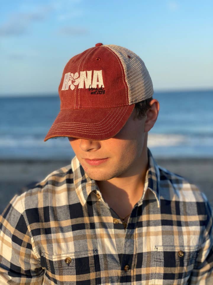 Red Kona Trucker Cap for wholesale by Kona Brand