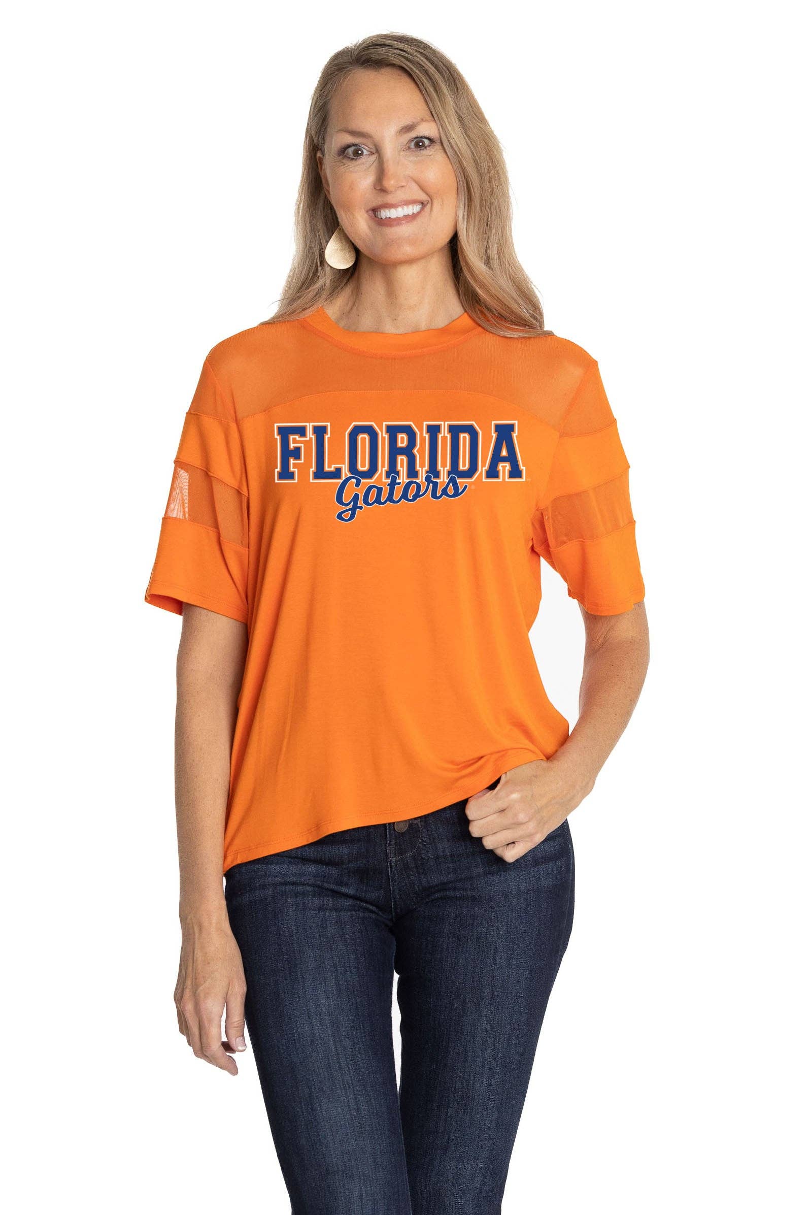 Flying Colors Apparel - Wholesale Screen Printed T-Shirt - Women's - Florida Gators Avery Jersey1