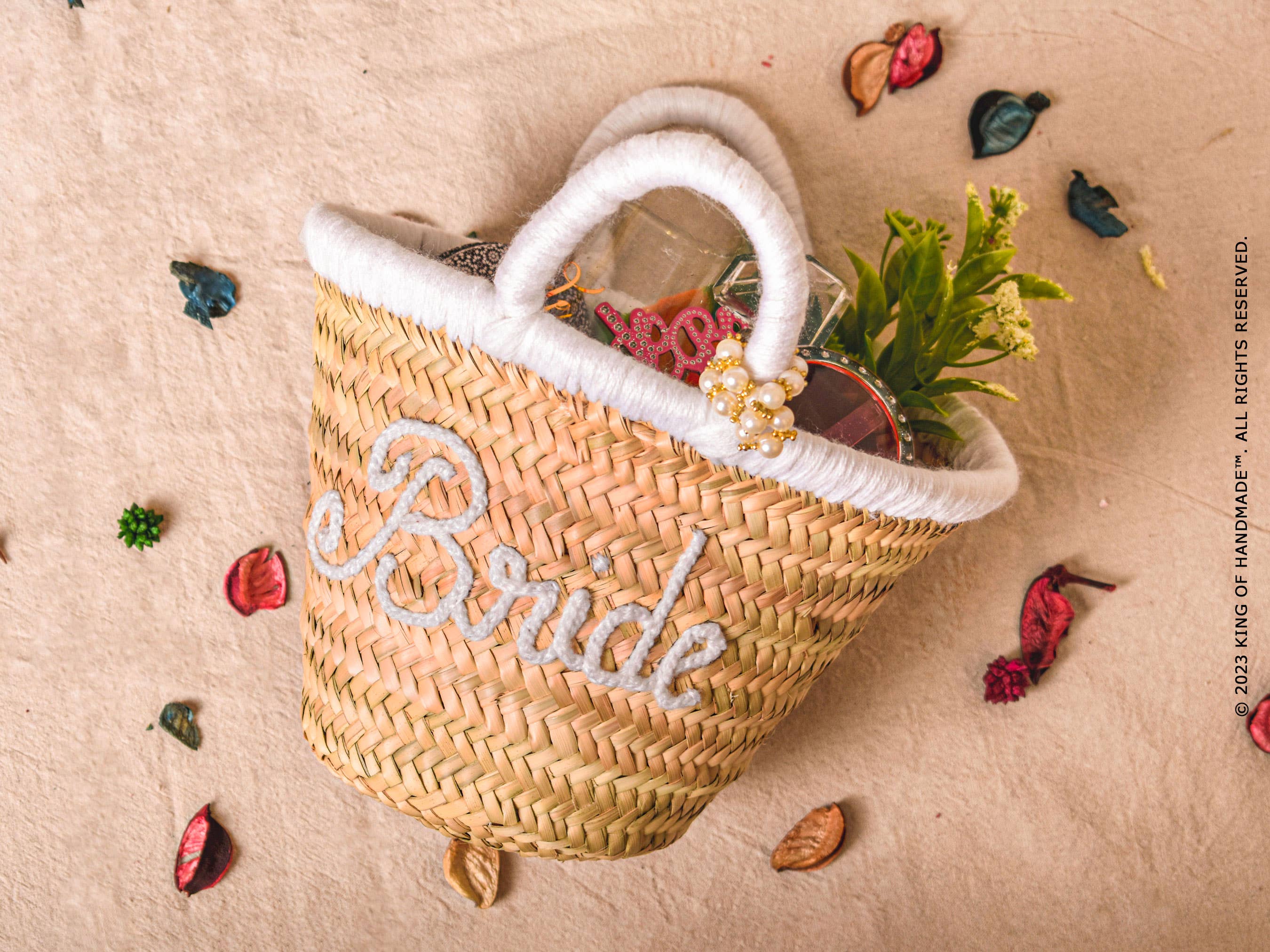 King Of Handmade - Wholesale Beach Bag - Custom embroidered handbags For Bride, Bridal party Gift16
