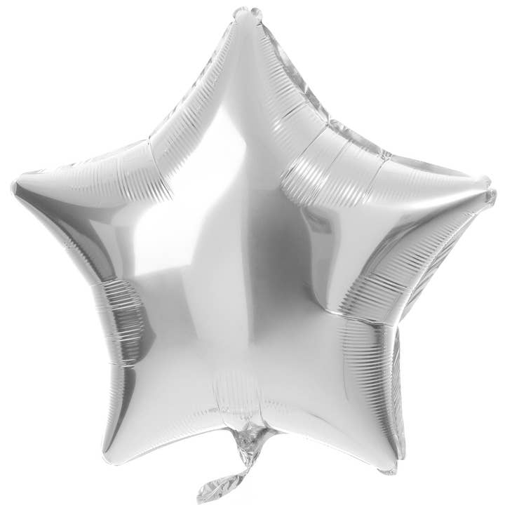 Foil Balloon Star-shaped Silver - 48 cm for wholesale by Folat BV