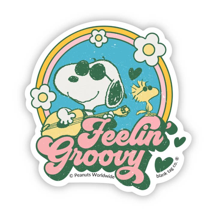 Peanuts® Waterproof Sticker - Feelin' Groovy for wholesale by Blank Tag Co. - Waterproof Stickers