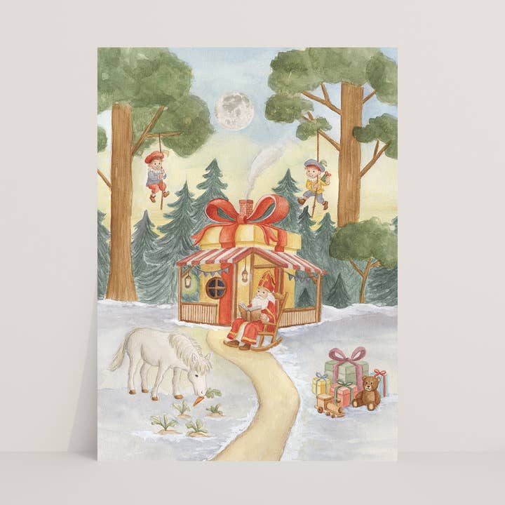 Vykort Sinterklaas i skogen för wholesale av Appeloogje