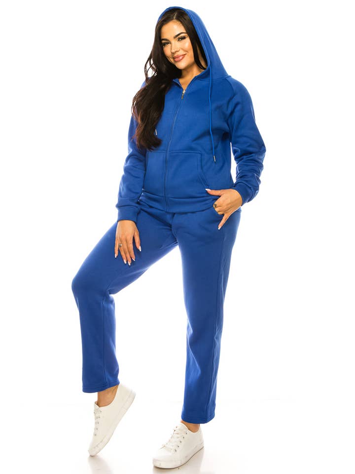 Lime All the Time - Wholesale Lounge set – Women's - 2 Pcs Zipper Hoodie and Jogger Pants Set6