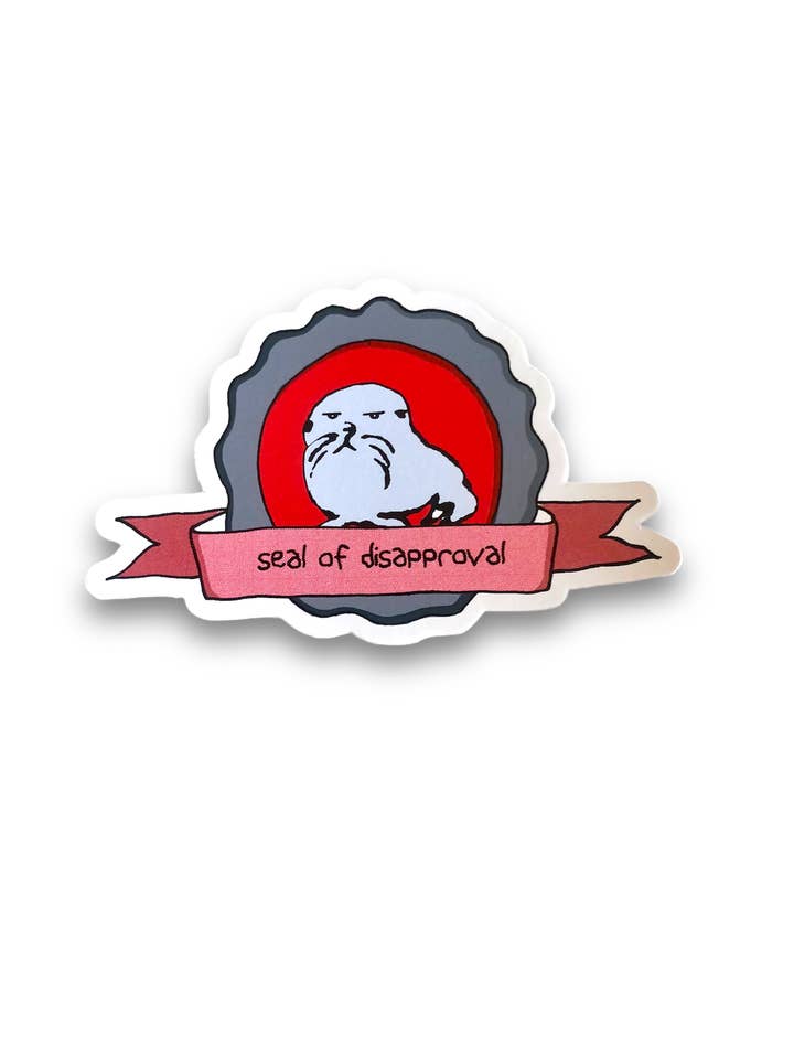 seal of disapproval sticker for wholesale by Evil Llama and Friends
