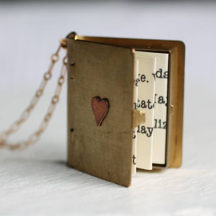 Silk Purse, Sow's Ear - Wholesale Locket Necklace - Love Story Book Locket Necklace