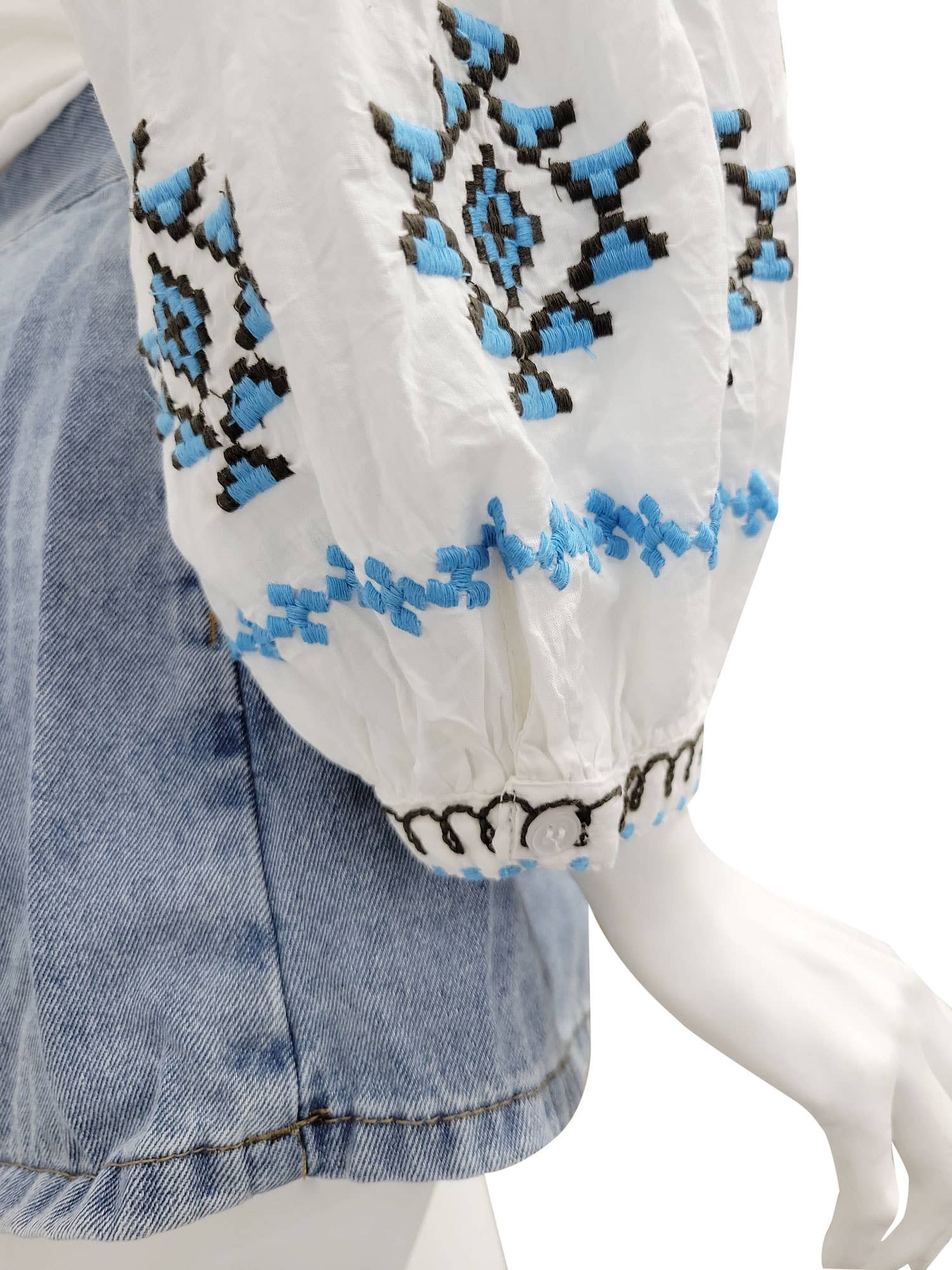 Raj Trading & Imports (USA) Inc. - Wholesale Blouse - Women's - Ingrid White Embroidered Top3
