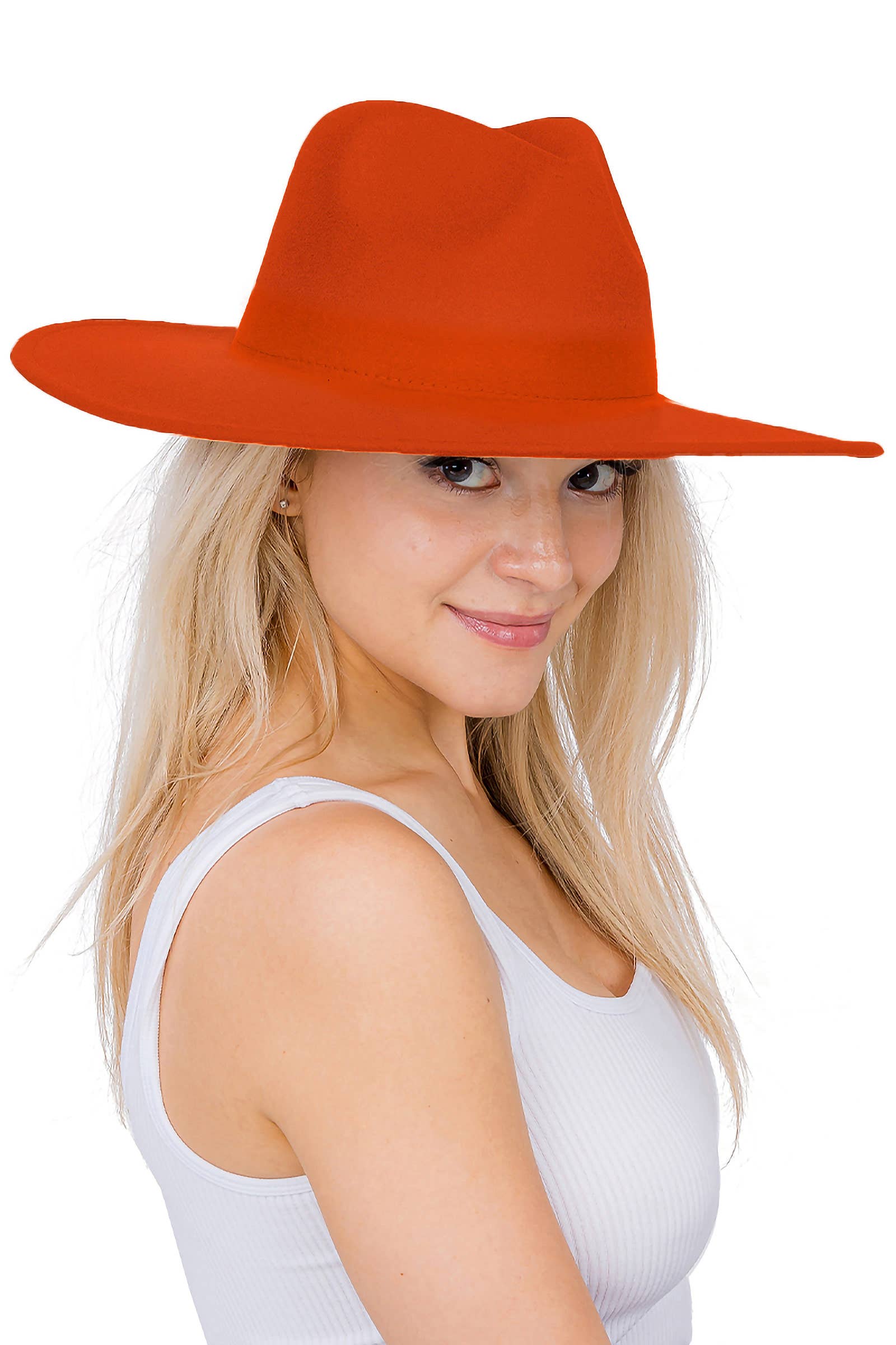 Cap Zone – Fedora - Mulher por atacado – Chapéu Rancher Cap Zone com Aba Larga, Reta e Lisa14
