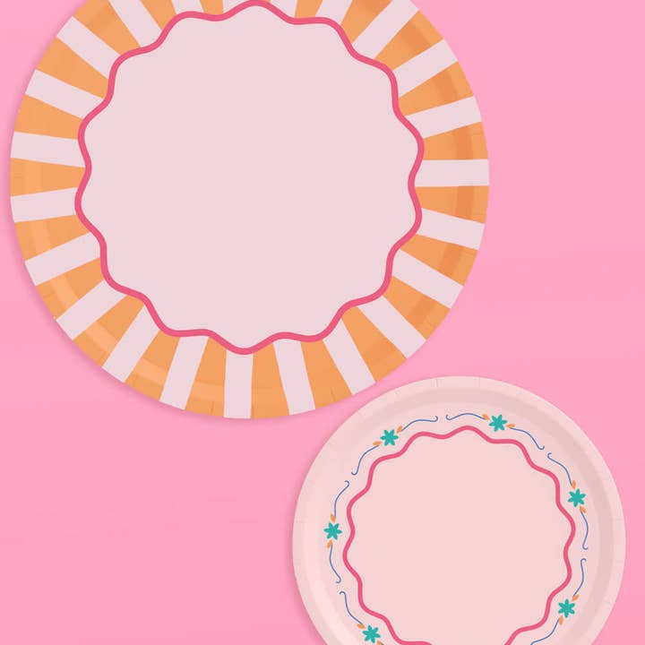 xo, Fetti - Wholesale Dinner Plate - Italian Summer Plates, Bachelorette, Birthday