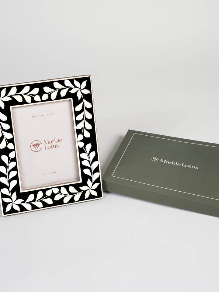 Black Wooden Inlay Frame for wholesale by Marble Lotus Original