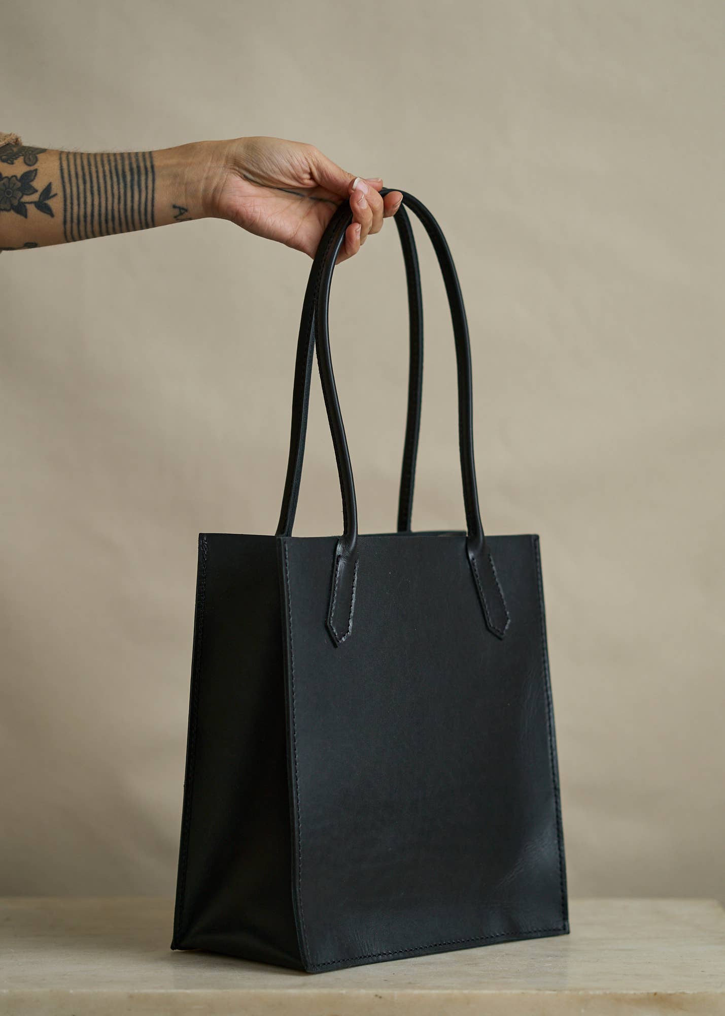 FORESTBOUND - Wholesale Tote Bag - Women's - Leather Dock Bag, Standard Black Latigo2