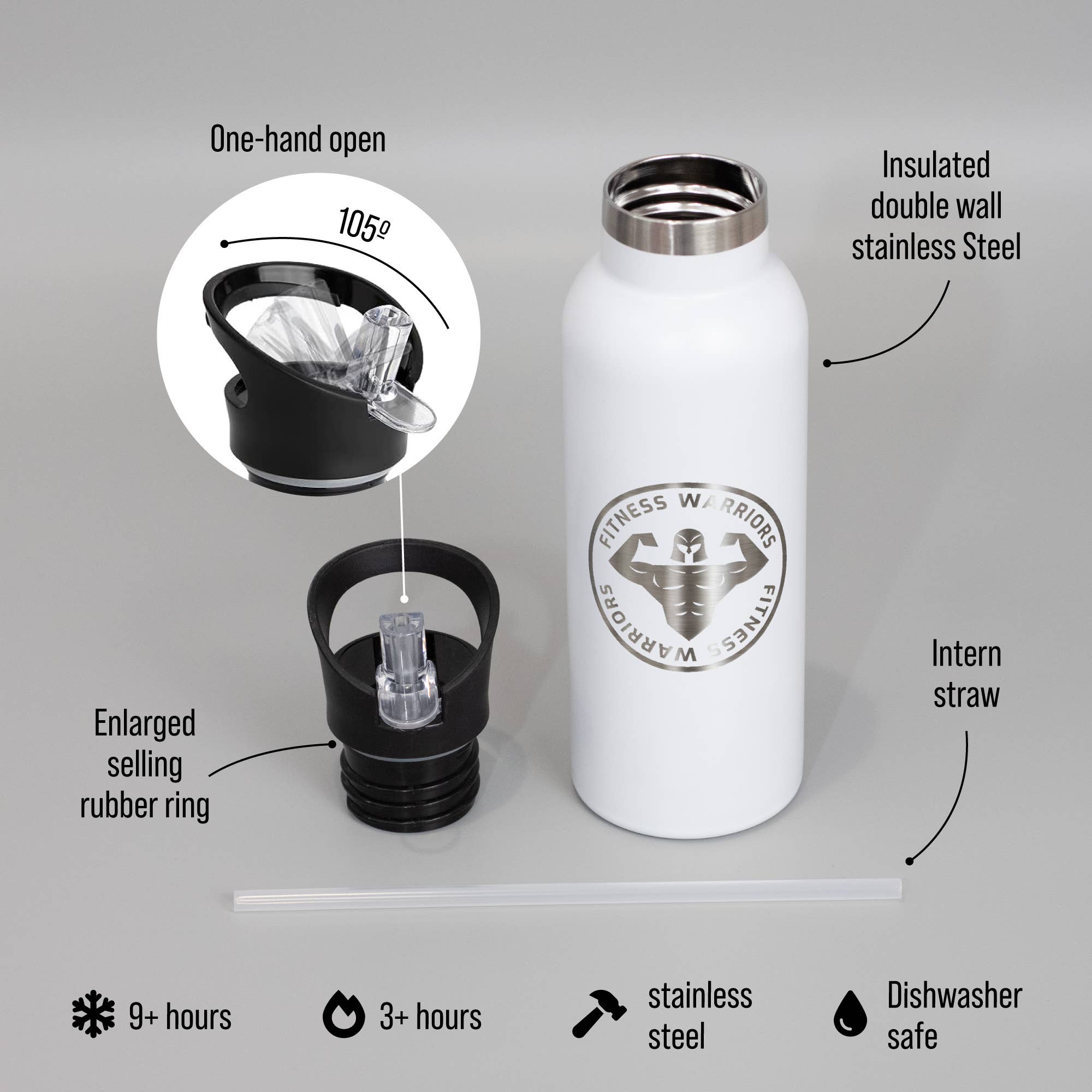 Famgraving - Wholesale Waterfles - Op maat gegraveerde promotionele logo 500ml flesbeker2