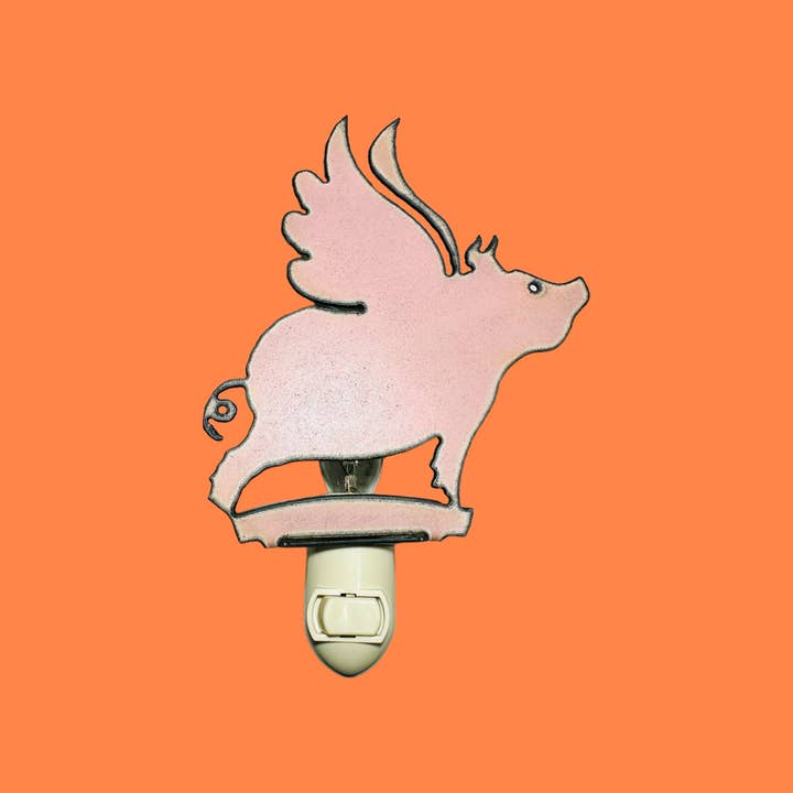 Iron Jewel – Luz noturna por atacado – Luz noturna voando porco caprichoso adolescente fazenda EUA reciclado eco2