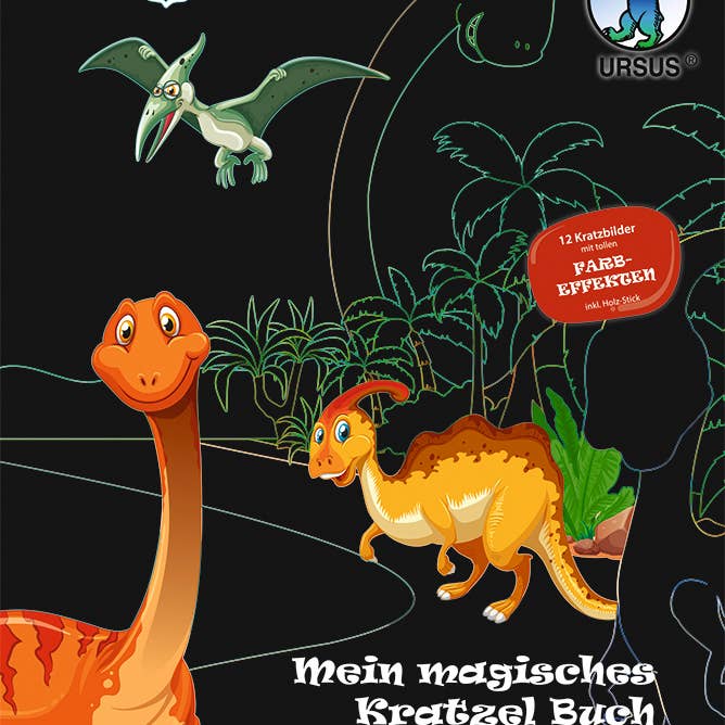 URSUS® / Buntpapierfabrik Ludwig Bähr GmbH & Co. KG - Wholesale Colouring book – Child & baby - My magic scratch book “Dragons & Dinosaurs”1